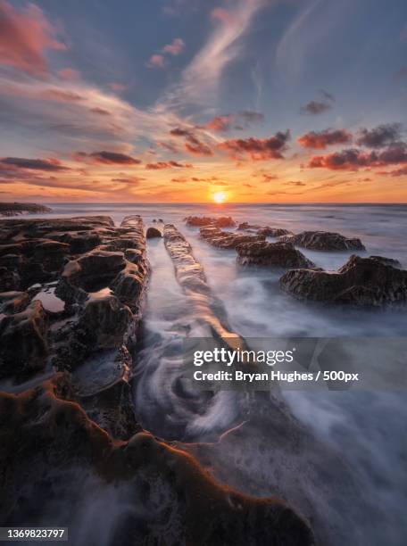 Sunset Rocks California Rocks At The Beach San Diego California Usa Photos and Premium High Res ...