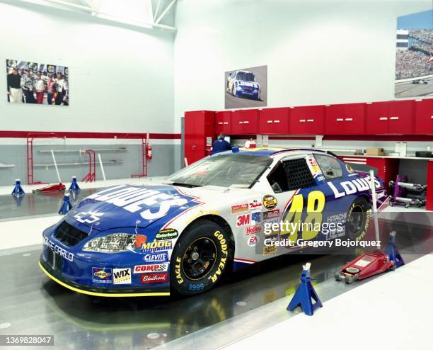 Jimmie Johnson's car at Hendrick Motorsports race shop in December, 2005 in Concord, North Carolina.