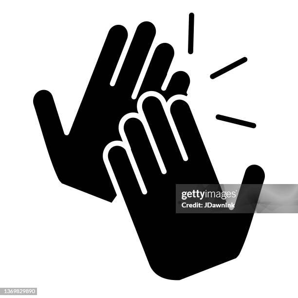 human resources team work high five business people icon - five people icon stock illustrations