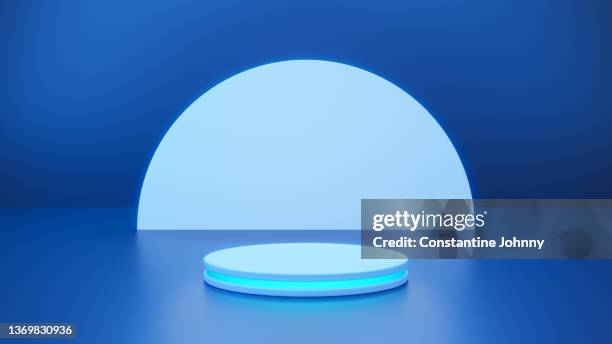 glowing product display stand podium background - business awards ceremony stock pictures, royalty-free photos & images