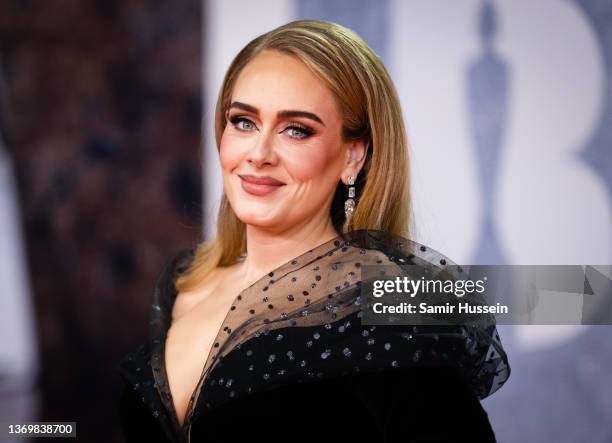 Adele attends The BRIT Awards 2022 at The O2 Arena on February 08, 2022 in London, England.