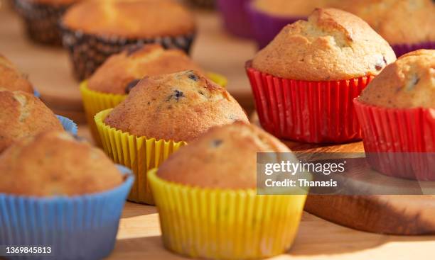 Homemade Blueberry And Corn Muffins High-Res Stock Photo