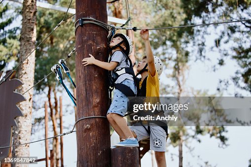 Jump Rope Brother Older Brother Helping Younger Brother To Overcome Obstacles In ...