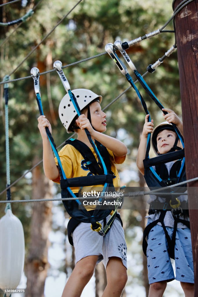 Jump Rope Brother Older Brother Helping Younger Brother To Overcome Obstacles In ...