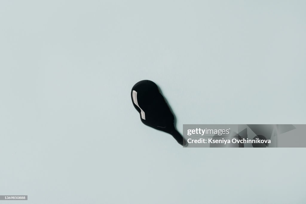 Blot. A spot of black paint isolated on white background