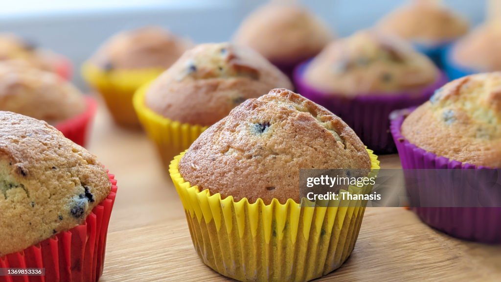 Homemade blueberry muffins