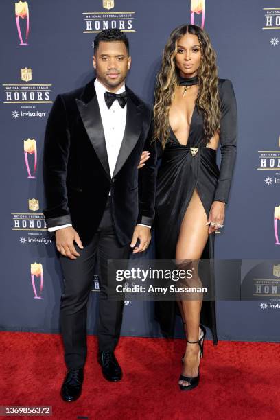 Russell Wilson and Ciara attend the 11th Annual NFL Honors at YouTube Theater on February 10, 2022 in Inglewood, California.