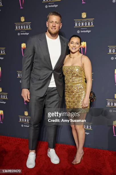 Watt and Kealia Watt attend the 11th Annual NFL Honors at YouTube Theater on February 10, 2022 in Inglewood, California.