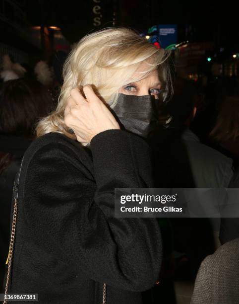 Diane Sawyer attends the opening night of "The Music Man" at Winter Garden Theatre on February 10, 2022 in New York City.