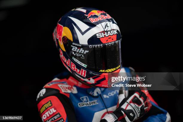 Johann Zarco of France and Pramac Racing starts his session during the MotoGP Pre-Season IRTA-Test at Mandalika International Street Circuit on...