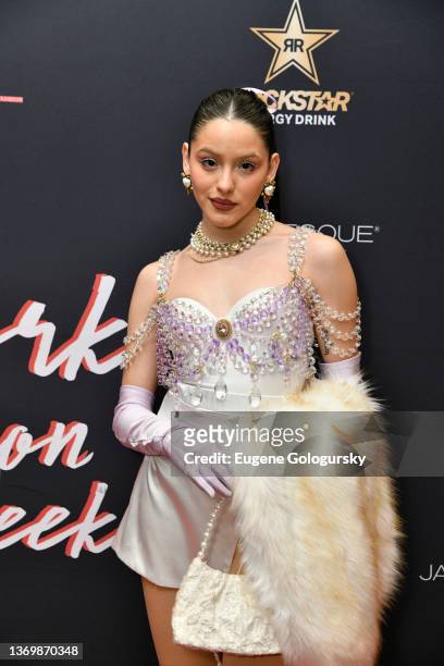 Berenice Castro attends New York Fashion Week Powered By Art Hearts Fashion at The Ziegfeld Ballroom on February 10, 2022 in New York City.