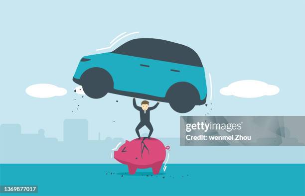 bankruptcy - car shock stock illustrations