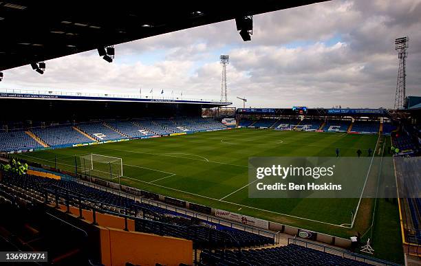 General view of Fratton Park prior to the npower Championship match between Portsmouth and West Ham United at Fratton Park on January 14, 2012 in...