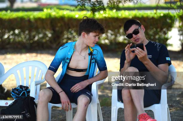 Alexandre Vinokourov of Kazahkstan and Astana Qazaqstan Development Team prior to the 11th Tour Of Oman 2022 - Stage 2 a 167,5km stage from Naseem...