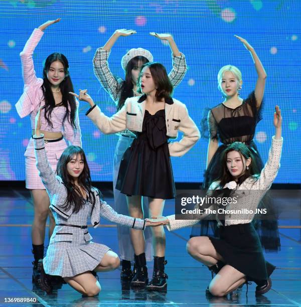 Performs during the 11th Gaon Chart Music Awards at Jamsil Arena on January 27, 2022 in Seoul, South Korea.