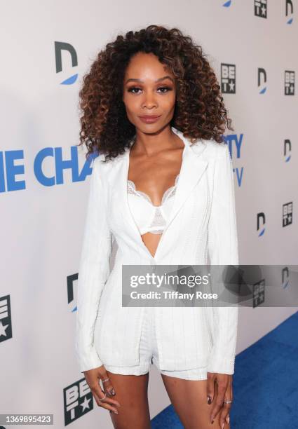 Zuri Hall attends The Chairman's Party at SoFi Stadium on February 10, 2022 in Inglewood, California.