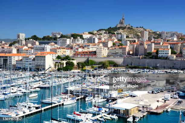 old port of marseille, france - marseille port stock pictures, royalty-free photos & images