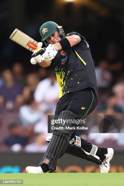 Ben McDermott of Australia bats during game one in the T20 International series between Australia and Sri Lanka at Sydney Cricket Ground on February...