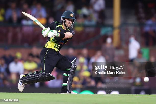 Josh Inglis of Australia bats during game one in the T20 International series between Australia and Sri Lanka at Sydney Cricket Ground on February...