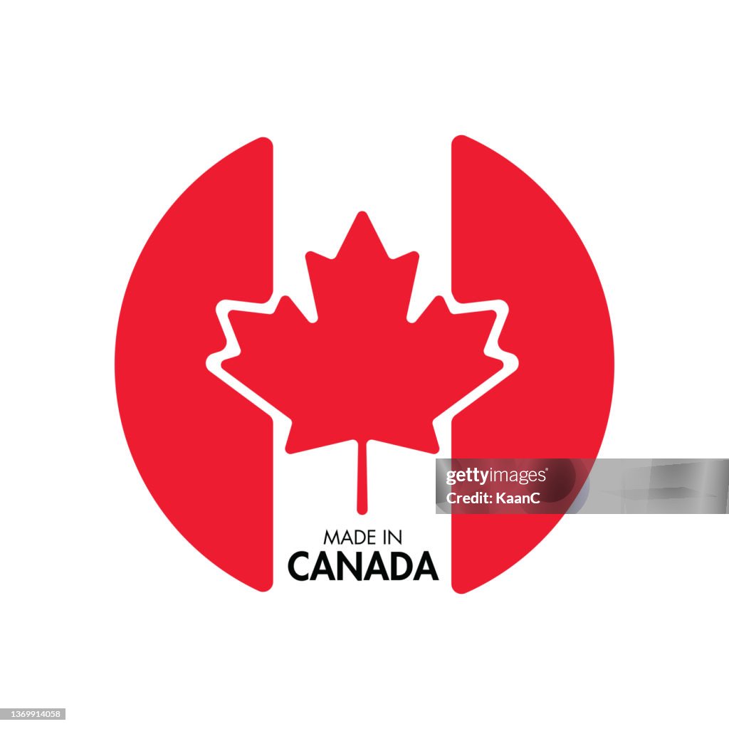 Maple leaf icon. Canadian symbol. Canada flag. Made in Canada. Vector illustration. stock illustration