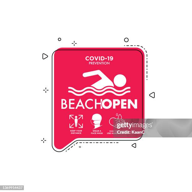 strand offen. coronavirus ausbruch influenza als gefährliche grippe stamm fälle als pandemie konzept banner flat style illustration, covid-19 stock illustration stock illustration - b117 covid 19 variant stock-grafiken, -clipart, -cartoons und -symbole