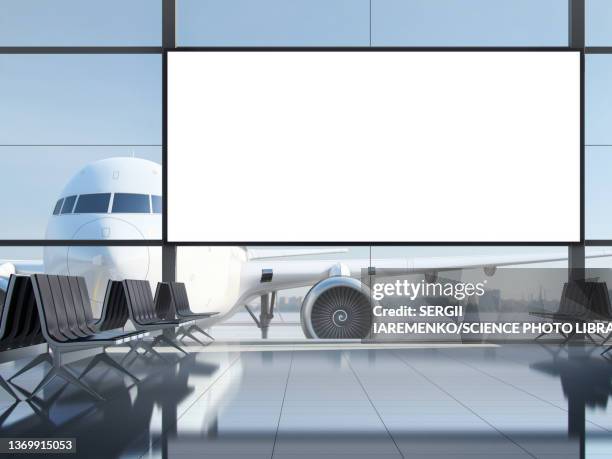 aviation advertising, illustration - airport signage stock illustrations