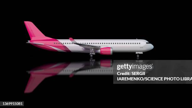 aeroplane, illustration - commercial airplane stock illustrations