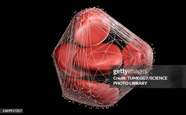 blood clot, conceptual illustration - red blood cell white background stock illustrations