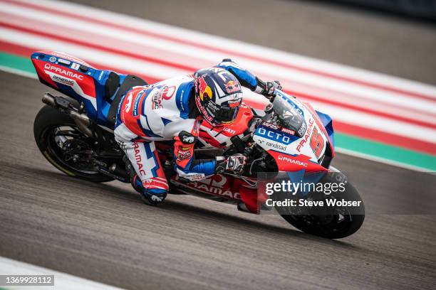 Johann Zarco of France and Pramac Racing rides during the MotoGP Pre-Season IRTA-Test at Mandalika International Street Circuit on February 11, 2022...