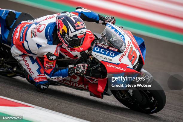 Johann Zarco of France and Pramac Racing rides during the MotoGP Pre-Season IRTA-Test at Mandalika International Street Circuit on February 11, 2022...