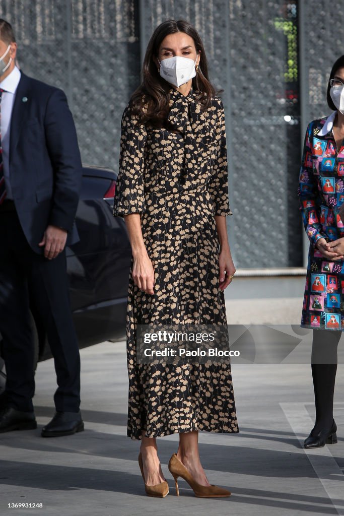 Queen Letizia Visits The Proton Therapy Center At Quironsalud Hospital In Madrid