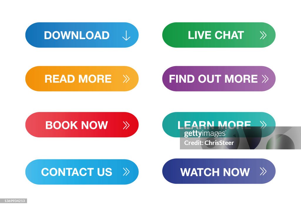 Website Button Set High-Res Vector Graphic - Getty Images