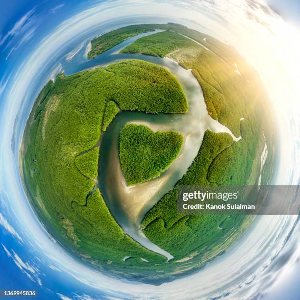 earth day - aerial view of clouds and earth landscape stock pictures, royalty-free photos & images