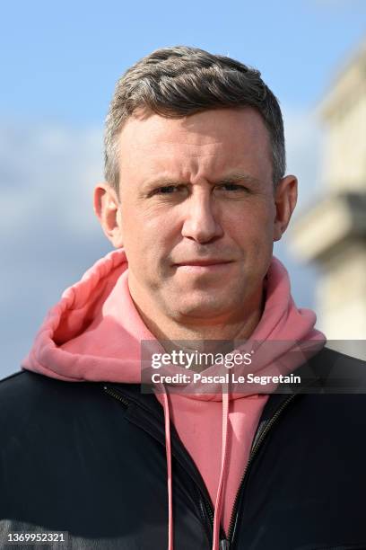 Director Ruben Fleischer attends the "Uncharted" photocall at cinema Publicis Champs-Elysees on February 11, 2022 in Paris, France.