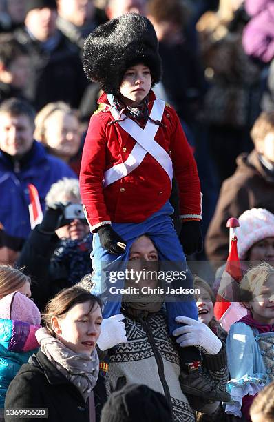 Atmosphere during the official reception to celebrate Queen Margarethe II of Denmark's 40 years on the throne at City Hall on January 14, 2012 in...