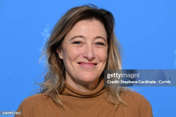 Actress Valeria Bruni Tedeschi poses at the "La ligne" photocall during the 72nd Berlinale International Film Festival Berlin at Grand Hyatt Hotel on...