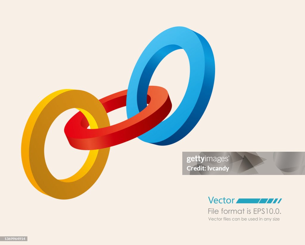 Interconnected Three Rings Icon 3 Connected Rings High-Res Vector Graphic - Getty Images