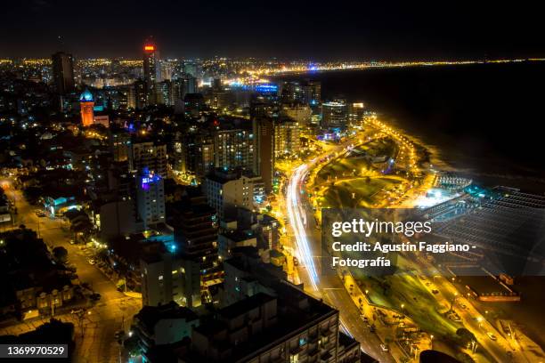 mar del plata por la noche - mar del plata stock-fotos und bilder