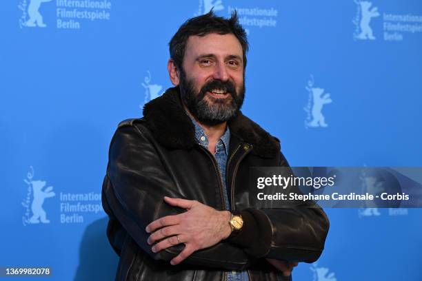 Quentin Dupieux pose at the "Incroyable mais vrai" photocall during the 72nd Berlinale International Film Festival Berlin at Grand Hyatt Hotel on...