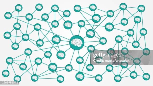 brain network green - creative director stock illustrations