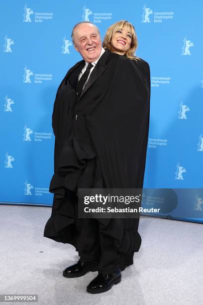 Actress Asia Argento and director Dario Argento pose at the "Occhiali neri" photocall during the 72nd Berlinale International Film Festival Berlin at...