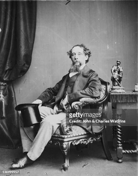English novelist Charles Dickens , circa 1860.