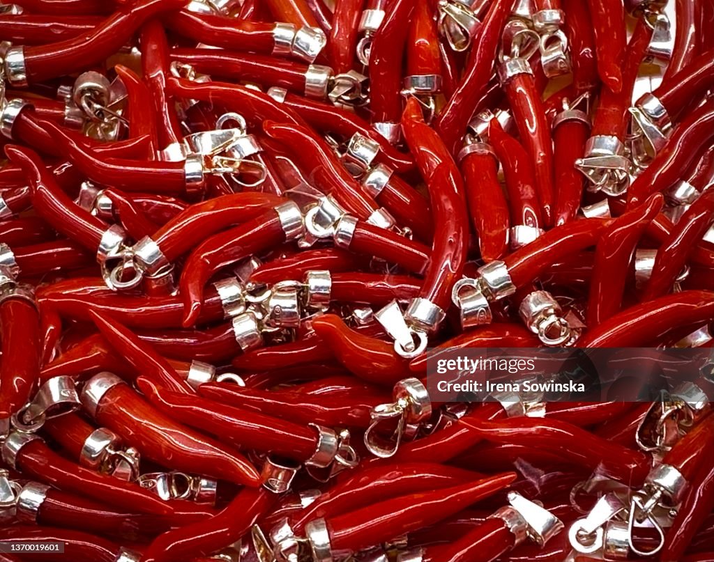 Red coral horns