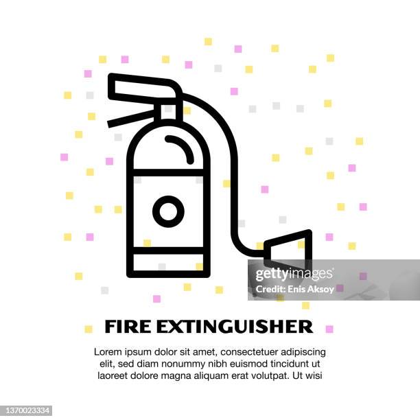 fire extinguisher icon - fire extinguisher stock illustrations