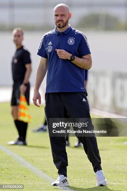 Heiko Westermann, Head Coach of u17 Germany during the Algarve Cup U17 match between U17 Portugal vs U17 Germany at Estadio Municipal de Lagos on...