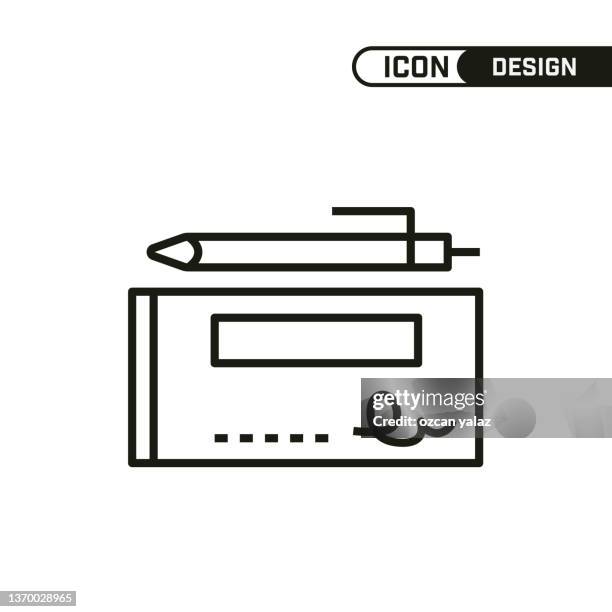 single icon design. multi-use and editable thin line design. - capability statement stock illustrations