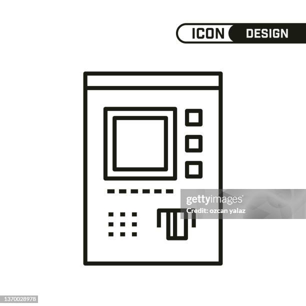single icon design. multi-use and editable thin line design. - capability statement stock illustrations