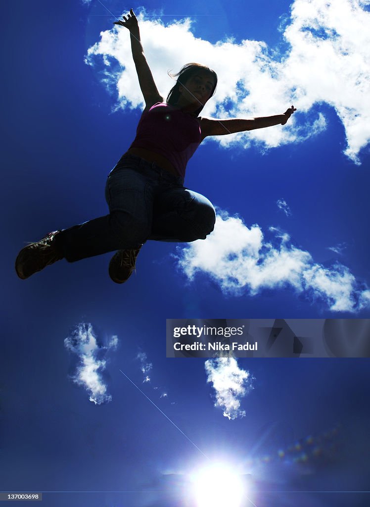 Girl jumping