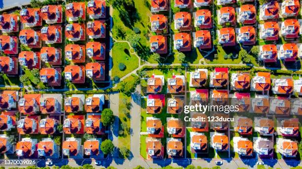 top view of luxury modern house  stock  photo - newly industrialized country stock pictures, royalty-free photos & images