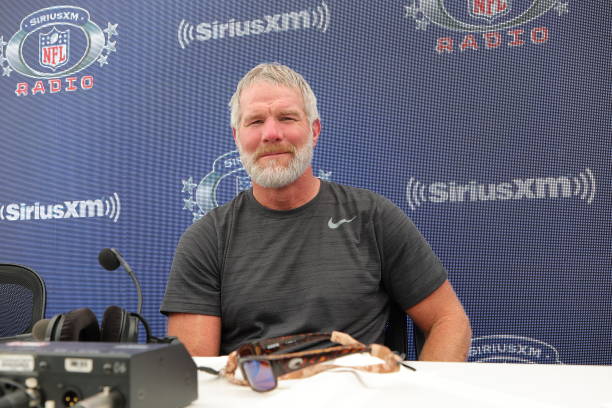Former NFL player Brett Favre attends day 3 of SiriusXM At Super Bowl LVI on February 11, 2022 in Los Angeles, California.